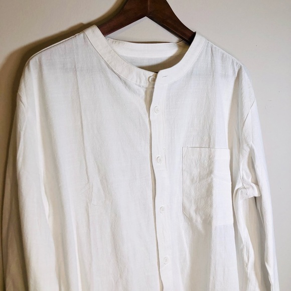 NWOT White Long Sleeve Men’s Tunic. Size XLarge - Picture 2 of 7